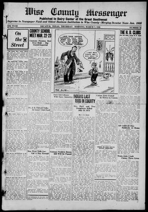 Wise County Messenger (Decatur, Tex.), Vol. 55, No. 10, Ed. 1 Thursday, March 7, 1935