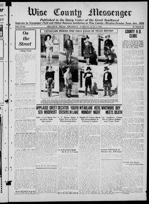 Wise County Messenger (Decatur, Tex.), Vol. 56, No. 28, Ed. 1 Thursday, July 9, 1936