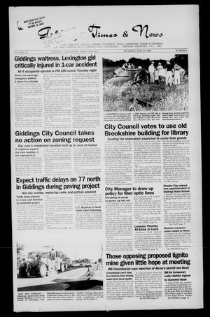 Giddings Times & News (Giddings, Tex.), Vol. 110, No. 6, Ed. 1 Thursday, July 22, 1999