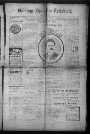 Giddings Deutsches Volksblatt. (Giddings, Tex.), Vol. 3, No. 24, Ed. 1 Thursday, February 13, 1902