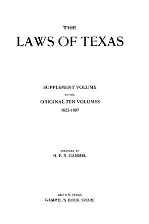 Primary view of object titled 'The Laws of Texas, 1927 [Volume 25]'.