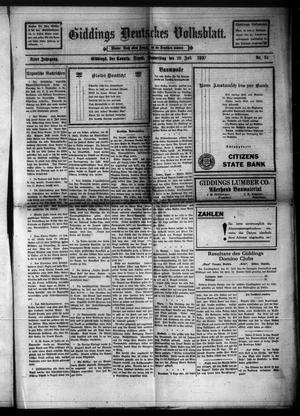 Giddings Deutsches Volksblatt. (Giddings, Tex.), Vol. 38, No. 24, Ed. 1 Thursday, July 29, 1937