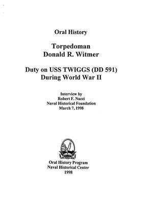 Primary view of object titled 'Oral History Interview with Donald Witmer, March 7, 1998'.
