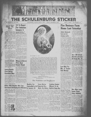 Primary view of object titled 'The Schulenburg Sticker (Schulenburg, Tex.), Vol. 61, No. 21, Ed. 1 Friday, December 24, 1954'.