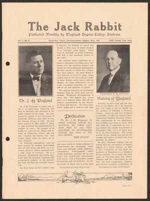 Primary view of object titled 'The Jack Rabbit (Plainview, Tex.), Vol. 1, No. 6, Ed. 1 Sunday, May 1, 1921'.