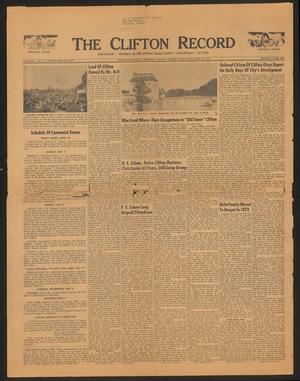 Primary view of object titled 'The Clifton Record (Clifton, Tex.), Vol. 60, No. 13, Ed. 1 Friday, April 30, 1954'.