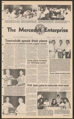 Primary view of object titled 'The Mercedes Enterprise (Mercedes, Tex.), Vol. 81, No. 27, Ed. 1 Wednesday, July 1, 1992'.