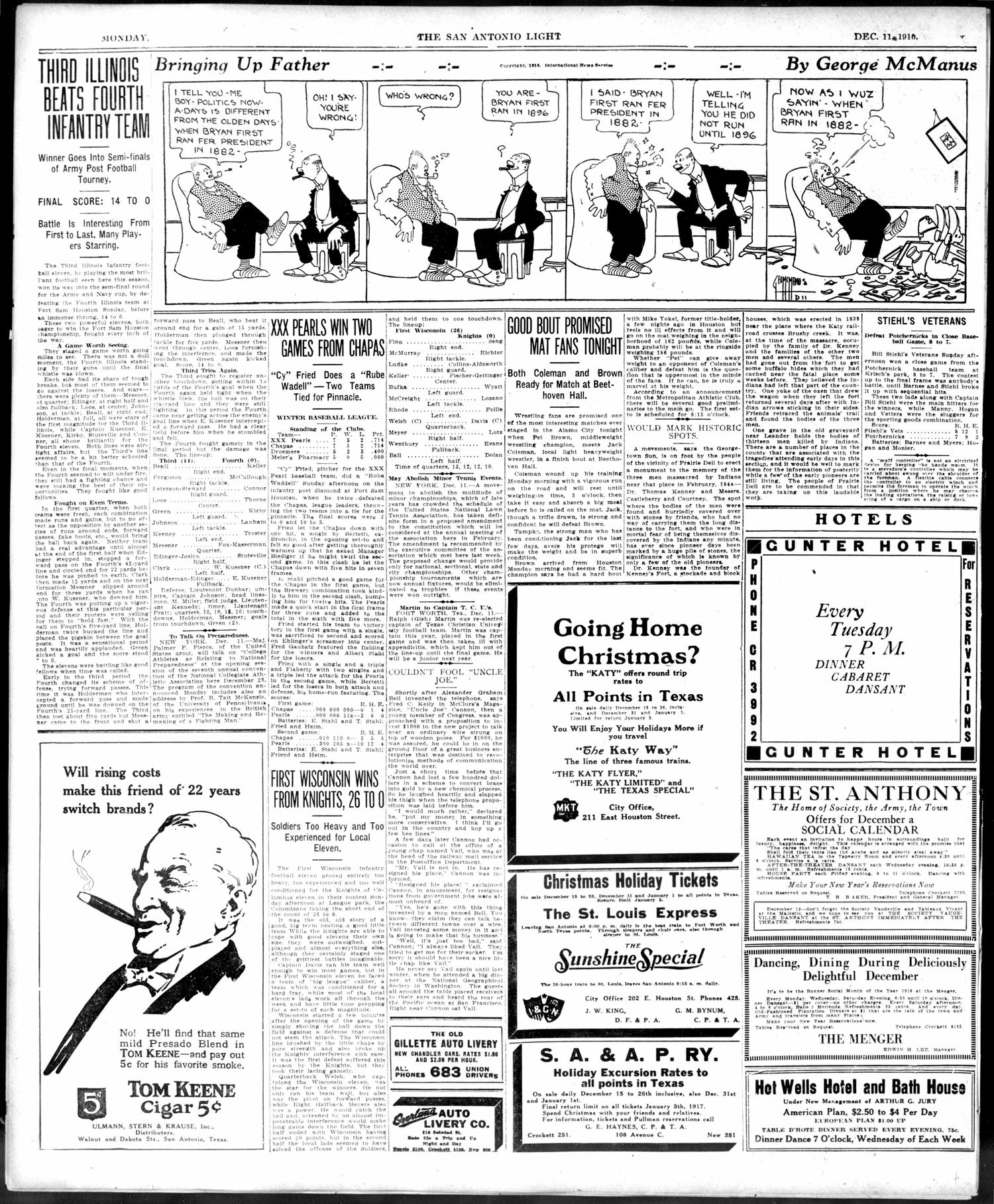 The San Antonio Light (San Antonio, Tex.), Vol. 36, No. 324, Ed. 1 Monday, December 11, 1916
                                                
                                                    [Sequence #]: 8 of 12
                                                