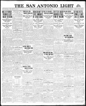 Primary view of object titled 'The San Antonio Light (San Antonio, Tex.), Vol. 37, No. 7, Ed. 1 Friday, January 26, 1917'.