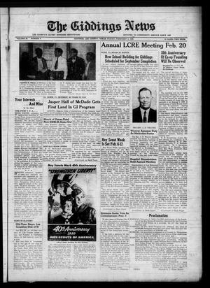 The Giddings News (Giddings, Tex.), Vol. 62, No. 8, Ed. 1 Friday, February 3, 1950