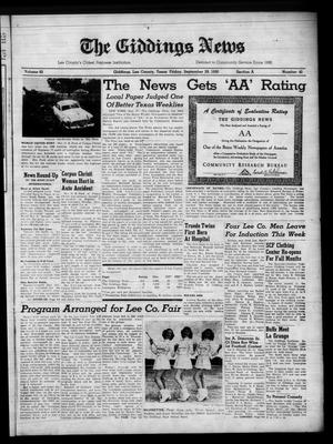 The Giddings News (Giddings, Tex.), Vol. 62, No. 41, Ed. 1 Friday, September 29, 1950