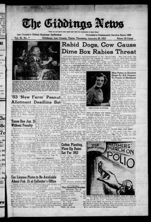 The Giddings News (Giddings, Tex.), Vol. 65, No. 7, Ed. 1 Thursday, January 29, 1953