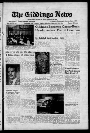The Giddings News (Giddings, Tex.), Vol. 65, No. 10, Ed. 1 Thursday, February 19, 1953