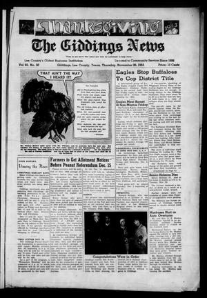 The Giddings News (Giddings, Tex.), Vol. 65, No. 50, Ed. 1 Thursday, November 26, 1953