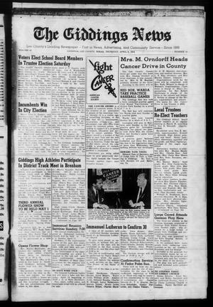 The Giddings News (Giddings, Tex.), Vol. 66, No. 18, Ed. 1 Thursday, April 8, 1954
