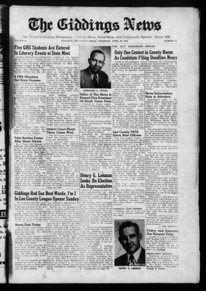 The Giddings News (Giddings, Tex.), Vol. 66, No. 21, Ed. 1 Thursday, April 29, 1954