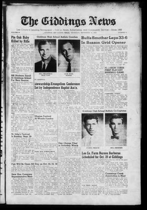 The Giddings News (Giddings, Tex.), Vol. 66, No. 41, Ed. 1 Thursday, September 16, 1954