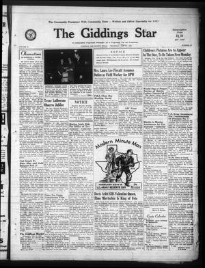 The Giddings Star (Giddings, Tex.), Vol. 15, No. 46, Ed. 1 Thursday, February 16, 1956