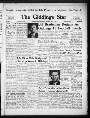 The Giddings Star (Giddings, Tex.), Vol. 16, No. 16, Ed. 1 Thursday, July 19, 1956
