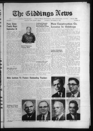 The Giddings News (Giddings, Tex.), Vol. 71, No. 43, Ed. 1 Thursday, September 15, 1960