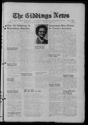 Primary view of object titled 'The Giddings News (Giddings, Tex.), Vol. 72, No. 30, Ed. 1 Thursday, June 15, 1961'.