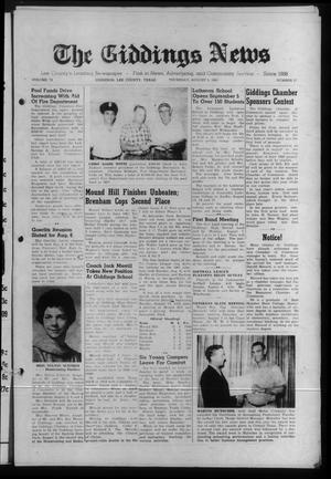 The Giddings News (Giddings, Tex.), Vol. 72, No. 37, Ed. 1 Thursday, August 3, 1961