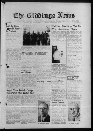 The Giddings News (Giddings, Tex.), Vol. 72, No. 50, Ed. 1 Thursday, November 16, 1961