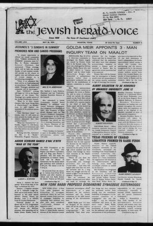 Primary view of object titled 'The Jewish Herald-Voice (Houston, Tex.), Vol. 66, No. 8, Ed. 1 Thursday, May 30, 1974'.