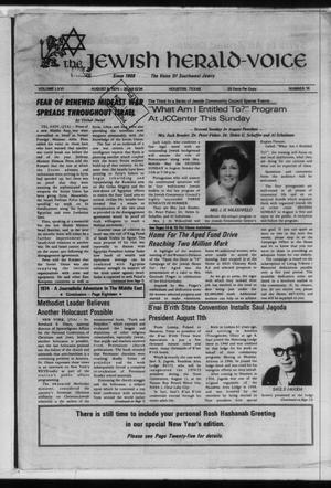 Primary view of object titled 'The Jewish Herald-Voice (Houston, Tex.), Vol. 66, No. 18, Ed. 1 Thursday, August 8, 1974'.