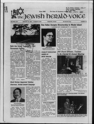 Primary view of object titled 'The Jewish Herald-Voice (Houston, Tex.), Vol. 66, No. 43, Ed. 1 Wednesday, January 22, 1975'.