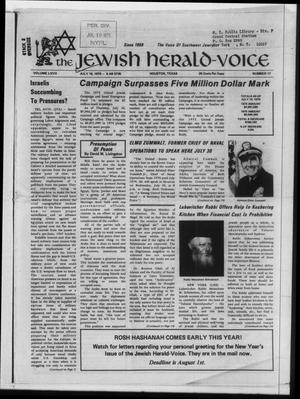 The Jewish Herald-Voice (Houston, Tex.), Vol. 67, No. 17, Ed. 1 Wednesday, July 16, 1975