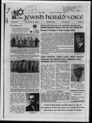 Primary view of object titled 'The Jewish Herald-Voice (Houston, Tex.), Vol. 66, No. 18, Ed. 1 Wednesday, July 23, 1975'.