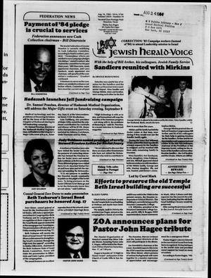 Jewish Herald-Voice (Houston, Tex.), Vol. 76, No. 19, Ed. 1 Thursday, August 16, 1984