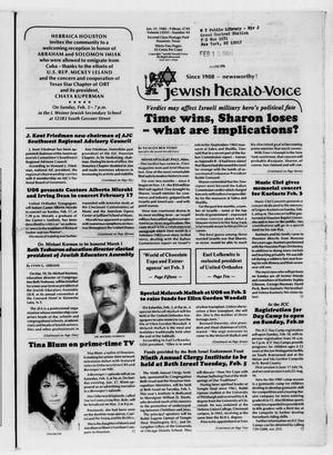 Jewish Herald-Voice (Houston, Tex.), Vol. 76, No. 44, Ed. 1 Thursday, January 31, 1985