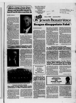 Primary view of object titled 'Jewish Herald-Voice (Houston, Tex.), Vol. 76, No. 46, Ed. 1 Thursday, February 14, 1985'.