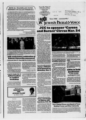 Primary view of object titled 'Jewish Herald-Voice (Houston, Tex.), Vol. 76, No. 47, Ed. 1 Thursday, February 21, 1985'.