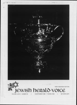 Jewish Herald-Voice (Houston, Tex.), Vol. 77, No. 25, Ed. 1 Monday, September 16, 1985