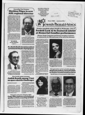Jewish Herald-Voice (Houston, Tex.), Vol. 77, No. 45, Ed. 1 Thursday, January 30, 1986