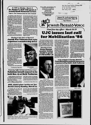 Jewish Herald-Voice (Houston, Tex.), Vol. 77, No. 51, Ed. 1 Thursday, March 13, 1986