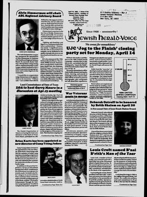 Primary view of object titled 'Jewish Herald-Voice (Houston, Tex.), Vol. 77, No. 55, Ed. 1 Thursday, April 10, 1986'.