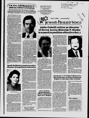 Jewish Herald-Voice (Houston, Tex.), Vol. 78, No. 21, Ed. 1 Thursday, September 4, 1986