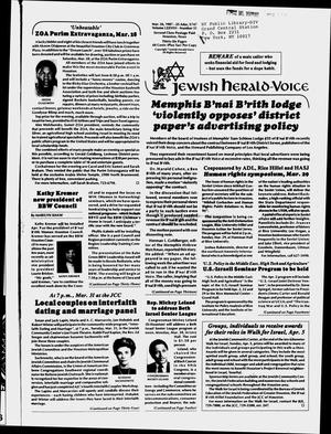 Primary view of object titled 'Jewish Herald-Voice (Houston, Tex.), Vol. 78, No. 51, Ed. 1 Thursday, March 26, 1987'.