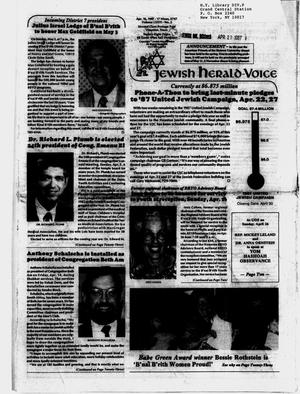 Primary view of object titled 'Jewish Herald-Voice (Houston, Tex.), Vol. 79, No. 2, Ed. 1 Thursday, April 16, 1987'.