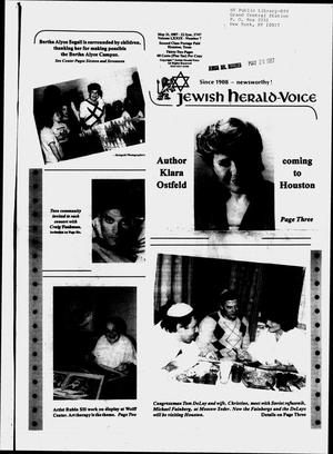 Primary view of object titled 'Jewish Herald-Voice (Houston, Tex.), Vol. 79, No. 7, Ed. 1 Thursday, May 21, 1987'.