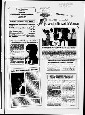 Primary view of object titled 'Jewish Herald-Voice (Houston, Tex.), Vol. 79, No. 8, Ed. 1 Thursday, May 28, 1987'.