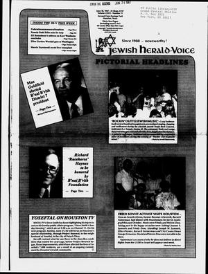 Primary view of object titled 'Jewish Herald-Voice (Houston, Tex.), Vol. 79, No. 11, Ed. 1 Thursday, June 18, 1987'.