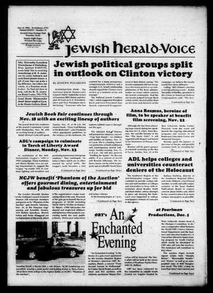 Primary view of object titled 'Jewish Herald-Voice (Houston, Tex.), Vol. 84, No. 31, Ed. 1 Thursday, November 12, 1992'.