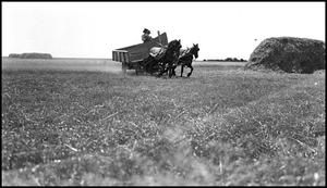 [Farm wagon in a field]