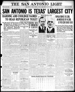 Primary view of object titled 'The San Antonio Light (San Antonio, Tex.), Vol. 40, No. 146, Ed. 1 Sunday, June 13, 1920'.