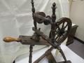 Thumbnail image of item number 1 in: '[Late 18th century Irish spinning wheel, upright, from the side]'.